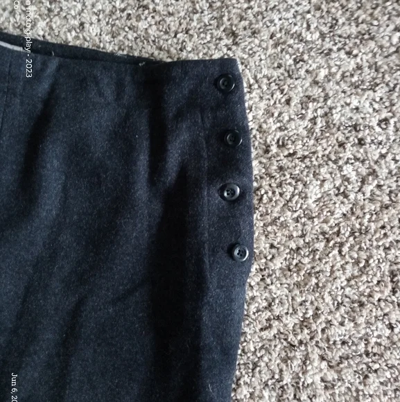 J.Crew Wide Leg Wool Cashmere Blend Trouser Pant Black Size 10 - Picture 5 of 7